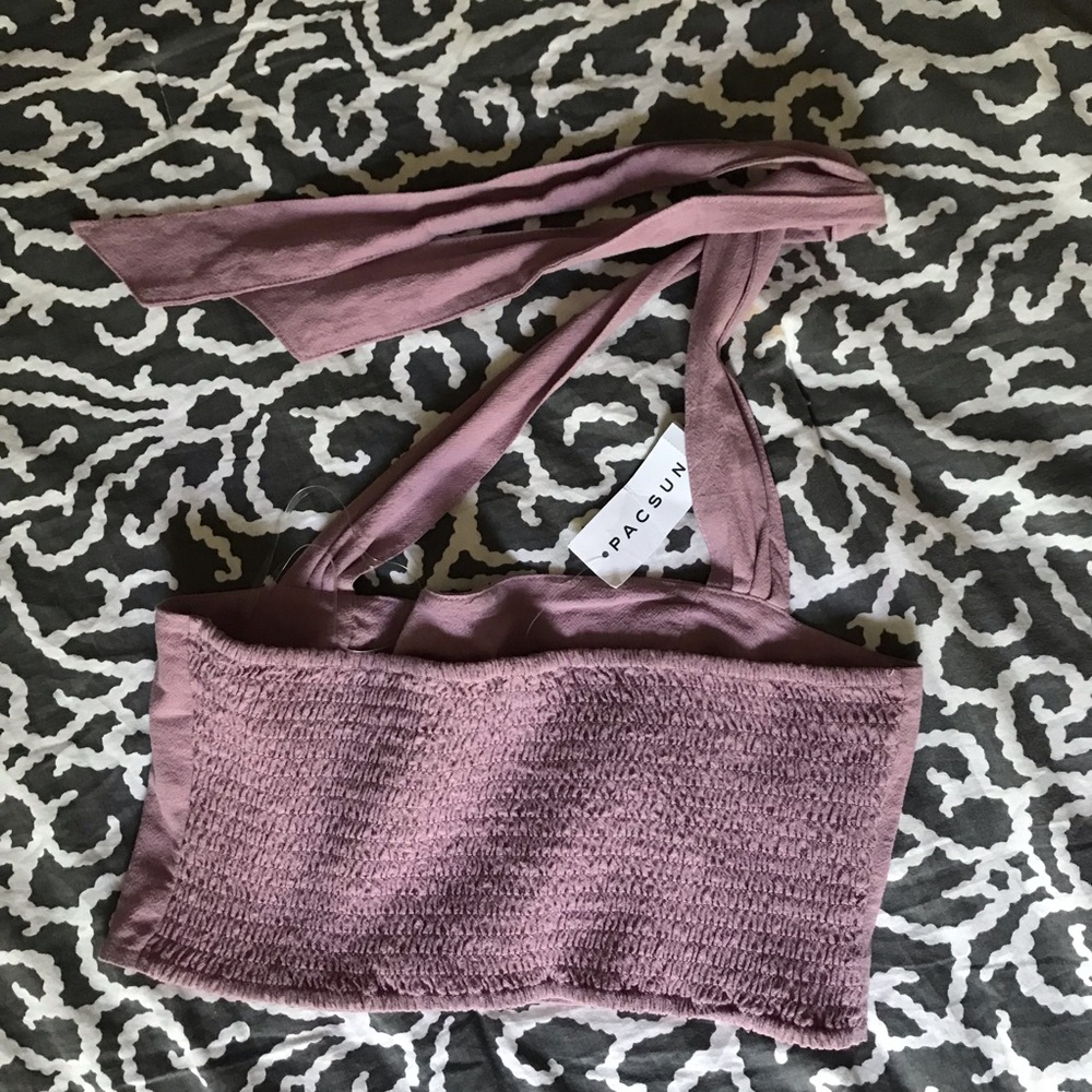 Purple crop halter top - Picture 4 of 6